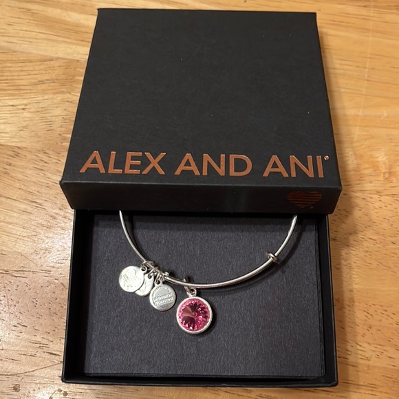 Alex and Ani Pink Gem Bangle - Picture 1 of 3